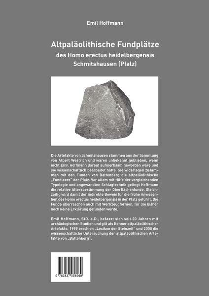 Produktbild: Altpal&auml;olithische Fundpl&auml;tze des Homo erectus heidelbergensis Schmitshausen (Pfalz)