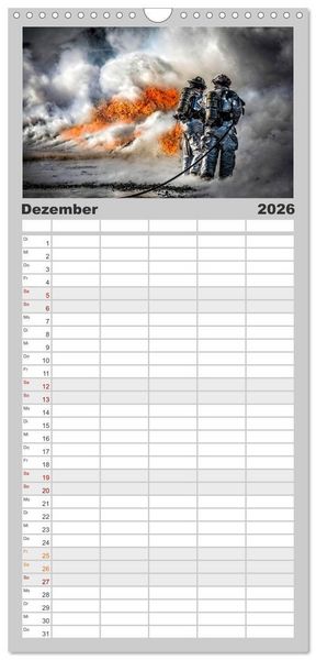 Produktbild: Familienplaner 2026 - Feuerwehr - mein Kalender mit 5 Spalten (Wandkalender, 21 x 45 cm) CALVENDO