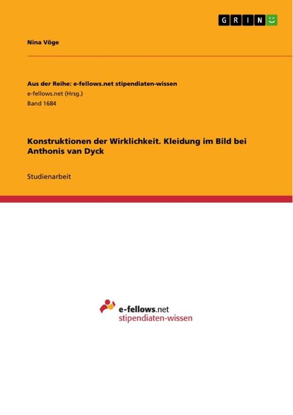 Produktbild: Konstruktionen der Wirklichkeit. Kleidung im Bild bei Anthonis van Dyck