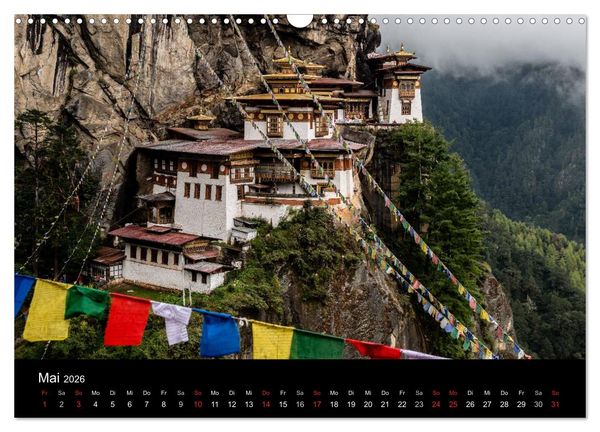 Produktbild: Bhutan - Reise durch das Land des Donnerdrachens (Wandkalender 2026 DIN A3 quer), CALVENDO Monatskalender
