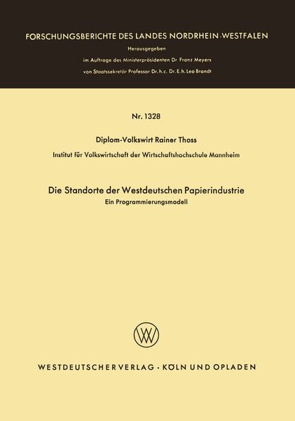 Produktbild: Die Standorte der westdeutschen Papierindustrie