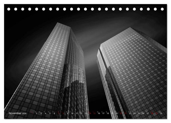 Produktbild: Monochrome Architektur (Tischkalender 2026 DIN A5 quer), CALVENDO Monatskalender