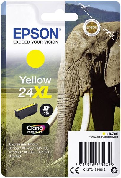 Epson Druckerpatrone T2434, 24XL Original Gelb C13T24344012