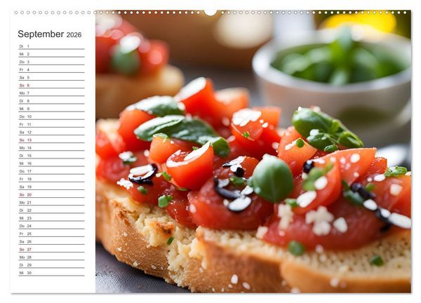 Produktbild: Buongusto Italia - Ein Jahr voller italienischer KI K&ouml;stlichkeiten (Wandkalender 2026 DIN A2 quer), CALVENDO Monatskalender