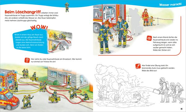 Produktbild: WAS IST WAS Junior Mitmach-Heft Feuerwehr