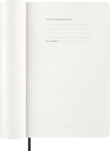Produktbild: Moleskine 12 Monate Wochen Notizkalender 2027, Large/A5, 1 Wo = 1 Seite, rechts linierte Seite, Weicher Einband, Schwarz