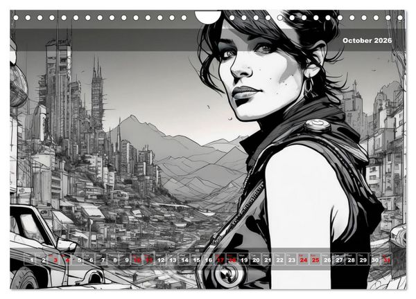 Produktbild: Yolanda's portraits, a graphic portfolio (Wall Calendar 2026 DIN A4 landscape), CALVENDO 12 Month Wall Calendar