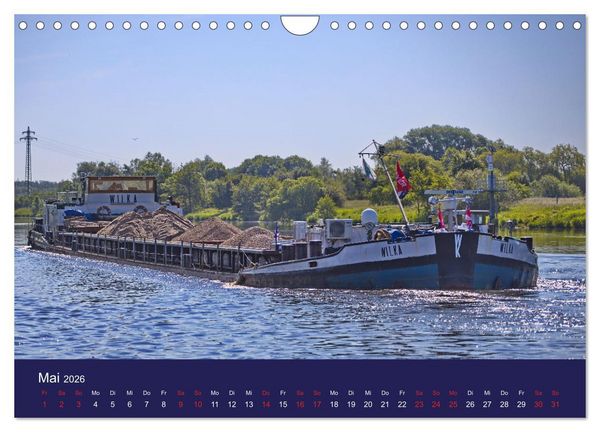 Produktbild: Binnenschiffe im Norden (Wandkalender 2026 DIN A4 quer), CALVENDO Monatskalender