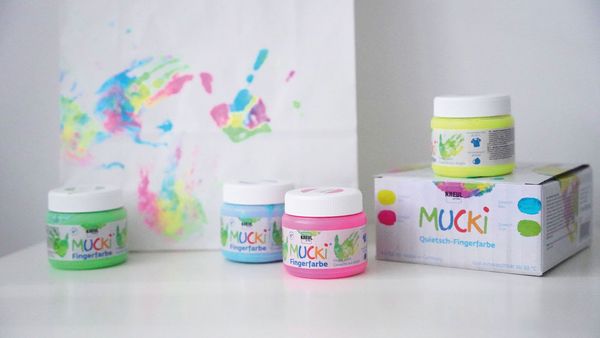 Produktbild: KREUL MUCKI Quietsch-Fingerfarbe Set 4 x 150 ml