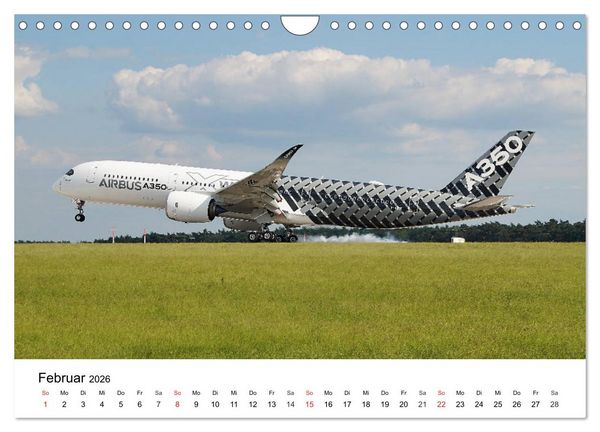 Produktbild: Die sch&ouml;nsten Airliner (Wandkalender 2026 DIN A4 quer), CALVENDO Monatskalender