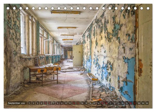Produktbild: Tschernobyl - Die Sperrzone um das Atomkraftwerk (Tischkalender 2026 DIN A5 quer), CALVENDO Monatskalender