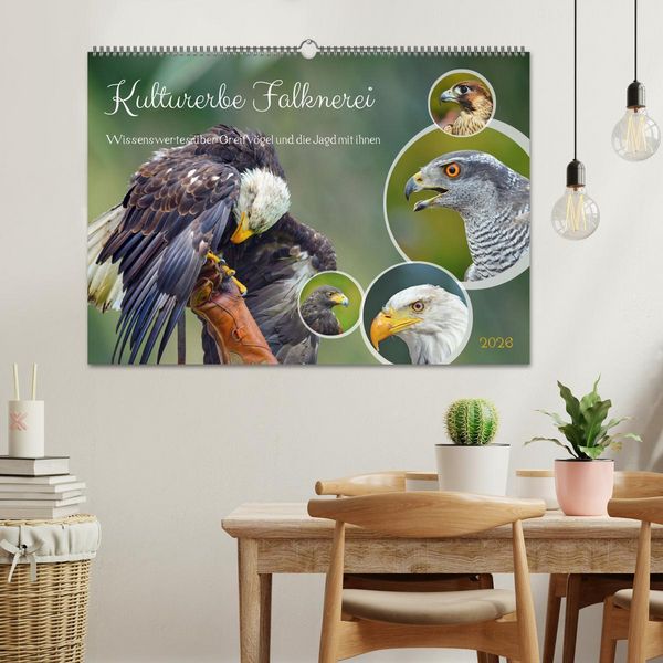 Produktbild: Kulturerbe Falknerei (Wandkalender 2026 DIN A2 quer), CALVENDO Monatskalender