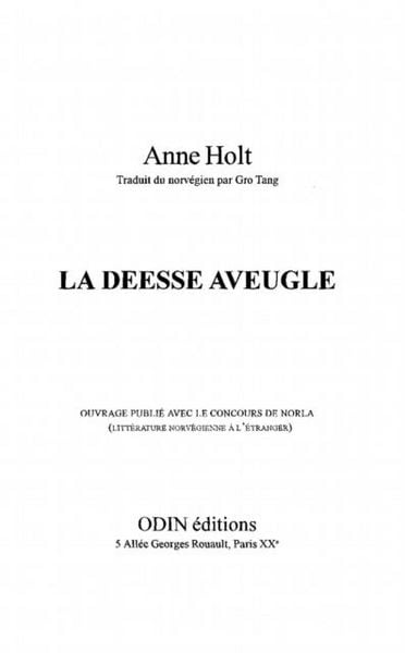 Produktbild: La Deesse aveugle
