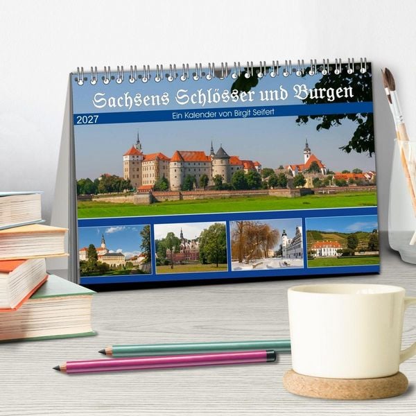 Produktbild: Sachsens Schl&ouml;sser und Burgen (Tischkalender 2027 DIN A5 quer), CALVENDO Monatskalender