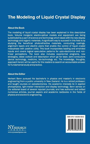 Produktbild: The Modeling of Liquid Crystal Display