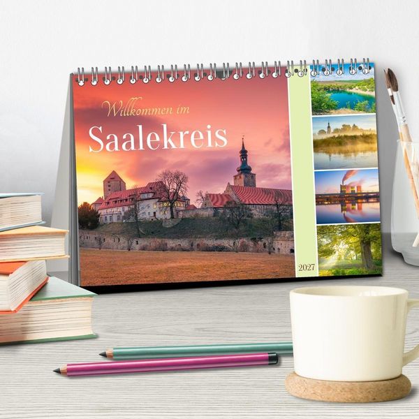 Produktbild: Willkommen im Saalekreis (Tischkalender 2027 DIN A5 quer), CALVENDO Monatskalender
