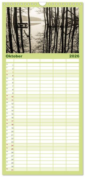 Produktbild: Familienplaner 2026 - Bezauberndes Usedom mit 5 Spalten (Wandkalender, 21 x 45 cm) CALVENDO