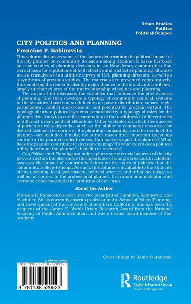 Produktbild: City Politics and Planning