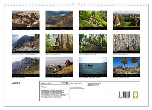 Produktbild: Wheels (Wandkalender 2026 DIN A3 quer), CALVENDO Monatskalender