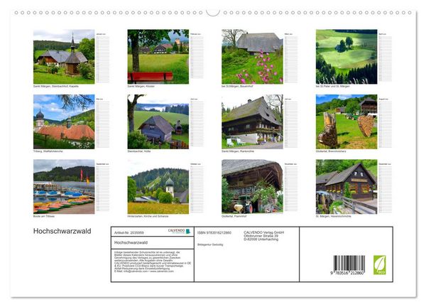 Produktbild: Hochschwarzwald (hochwertiger Premium Wandkalender 2026 DIN A2 quer), Kunstdruck in Hochglanz