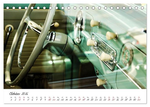 Produktbild: Oldtimer Innenansichten (Tischkalender 2026 DIN A5 quer), CALVENDO Monatskalender