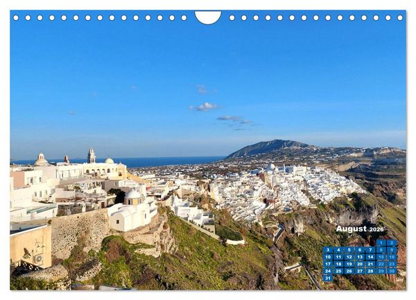 Produktbild: SANTORIN &ndash; Die atemberaubende Sch&ouml;nheit der magischen Insel (Wandkalender 2026 DIN A4 quer), CALVENDO Monatskalender