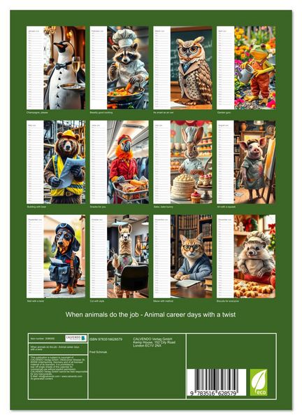 Produktbild: When animals do the job - Animal career days with a twist (Wall Calendar 2026 DIN A4 portrait), CALVENDO 12 Month Wall Calendar