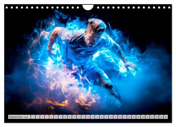 Produktbild: FU&szlig;BALLFIEBER Dynamische Szenen (Wandkalender 2026 DIN A4 quer), CALVENDO Monatskalender