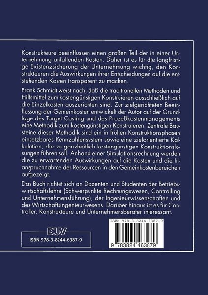 Produktbild: Gemeinkostensenkung durch kosteng&uuml;nstiges Konstruieren