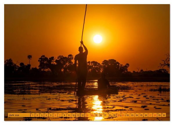Produktbild: Das Okavango-Delta - Naturwunder im Herzen Afrikas (Tischkalender 2026 DIN A5 quer), CALVENDO Monatskalender