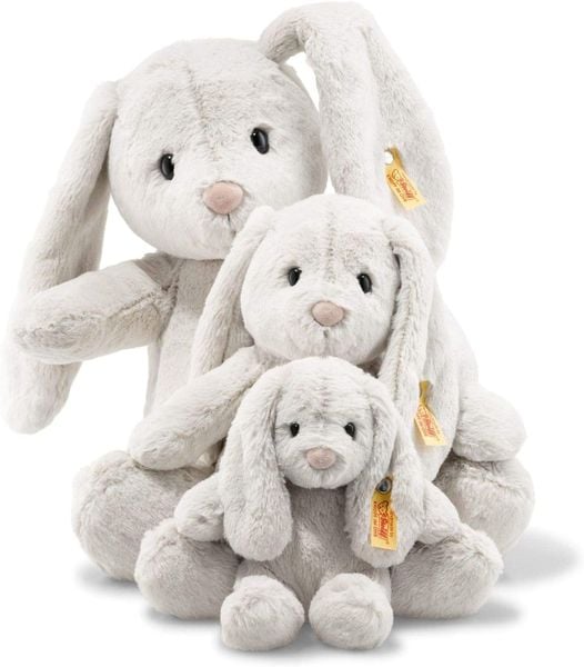 Produktbild: Steiff 080463 - Soft Cuddly Friends: Hoppie Hase, hellgrau 18 cm