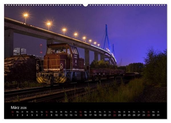 Produktbild: Der Hafen Hamburg bei Tag und Nacht (Wandkalender 2026 DIN A2 quer), CALVENDO Monatskalender