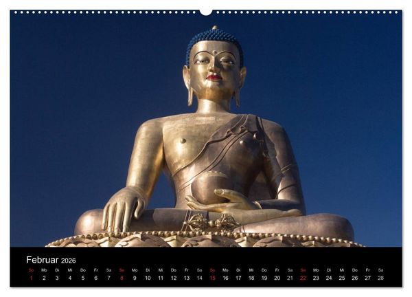 Produktbild: Bhutan 2026 - Land des Donnerdrachens (hochwertiger Premium Wandkalender 2026 DIN A2 quer), Kunstdruck in Hochglanz