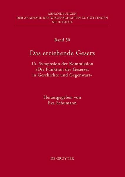 Produktbild: Das erziehende Gesetz