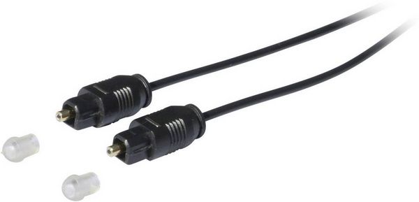 Produktbild: Kash 30L500 Toslink Digital-Audio Anschlusskabel [1x Toslink-Stecker (ODT) - 1x Toslink-Stecker (ODT)] 0.50 m Schwarz vergoldete Steckkontakte