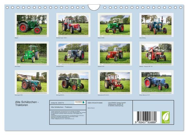 Produktbild: Alte Sch&auml;tzchen - Traktoren (Wandkalender 2026 DIN A4 quer), CALVENDO Monatskalender