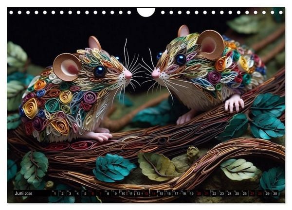 Produktbild: Quilling Inspirationen (Wandkalender 2026 DIN A4 quer), CALVENDO Monatskalender