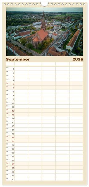 Produktbild: Familienplaner 2026 - &Auml;stehtik von oben mit 5 Spalten (Wandkalender, 21 x 45 cm) CALVENDO