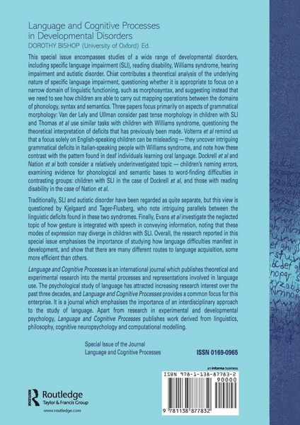 Produktbild: Language and Cognitive Processes in Developmental Disorders