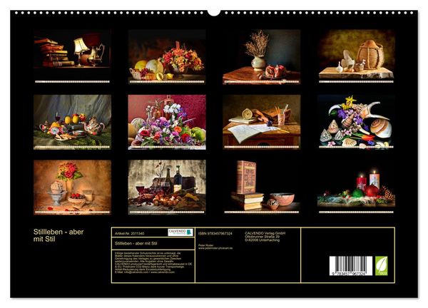 Produktbild: Stillleben - aber mit Stil (hochwertiger Premium Wandkalender 2026 DIN A2 quer), Kunstdruck in Hochglanz