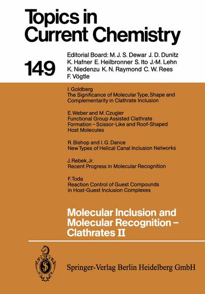 Produktbild: Molecular Inclusion and Molecular Recognition &mdash; Clathrates II