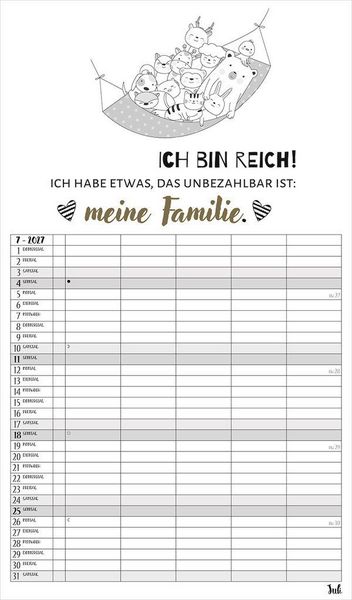 Produktbild: Visual Words Familienplaner 2027