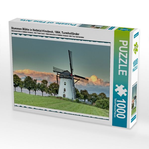 Produktbild: CALVENDO Puzzle Stammen M&uuml;hle in Nettetal-Hinsbeck, 1864, Turmholl&auml;nder | 1000 Teile Lege-Gr&ouml;&szlig;e 64x48cm Foto-Puzzle f&uuml;r gl&uuml;ckliche Stunden