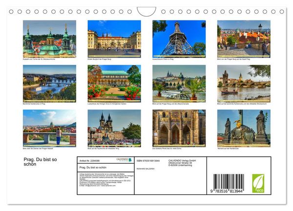 Produktbild: Prag. Du bist so sch&ouml;n (Wandkalender 2027 DIN A4 quer), CALVENDO Monatskalender