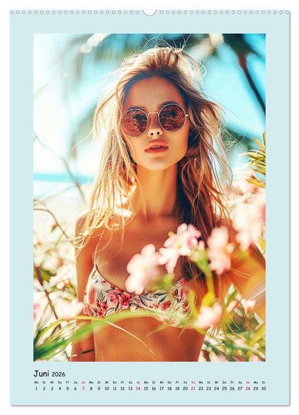 Produktbild: Sommer-Traum. Sch&ouml;ne M&auml;dchen am Meer (hochwertiger Premium Wandkalender 2026 DIN A2 hoch), Kunstdruck in Hochglanz