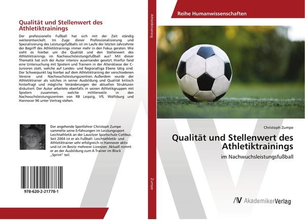 Qualität und Stellenwert des Athletiktrainings, Taschenbuch von Christoph Zumpe, AV Akademikerverlag, 978-620-2-21778-1