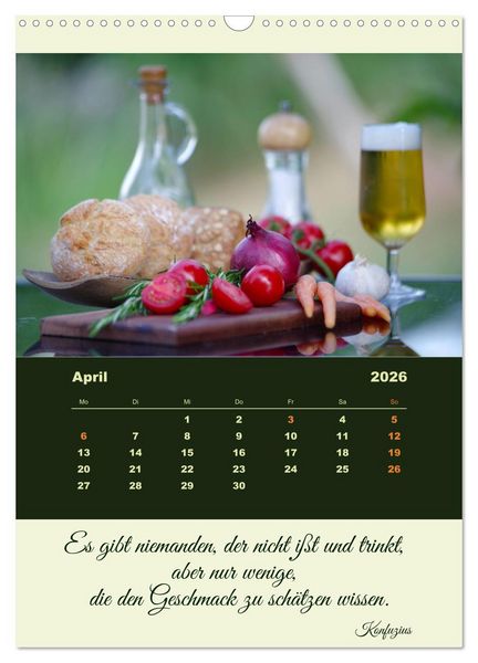 Produktbild: Vegan Ern&auml;hrt - frisches Gem&uuml;se und Obst auf den Tisch (Wandkalender 2026 DIN A3 hoch), CALVENDO Monatskalender