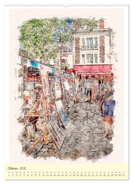 Produktbild: Paris - malerische Metropole (Wandkalender 2026 DIN A2 hoch), CALVENDO Monatskalender