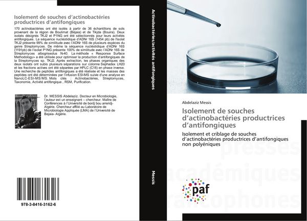 Produktbild: Isolement de souches d'actinobact&eacute;ries productrices d'antifongiques