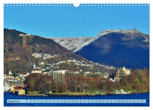 Produktbild: Wundersch&ouml;nes Bergen. Norwegens Tor zum Fjordland (Wandkalender 2026 DIN A3 quer), CALVENDO Monatskalender